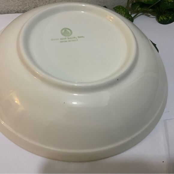 Vintage Ciao Italia Large Pasta Bowl Over and Back Inc Italy 12 3/4" - Picture 4 of 5